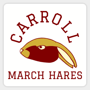 Carroll March Hares sports logo with hare Magnet